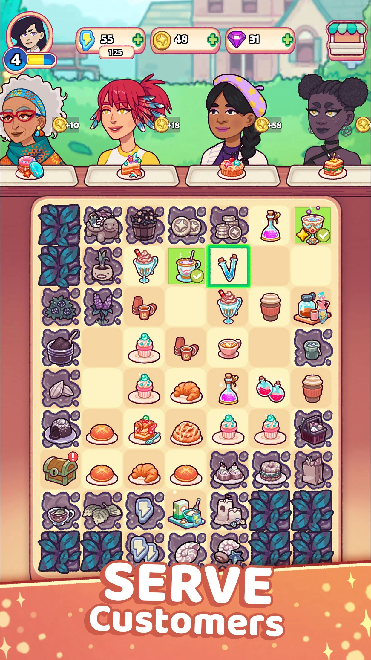 Starbrew Cafe: Mystical Merge screenshot